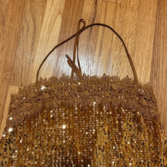 Free People Gold Sequin Dress - Picture 2 of 5